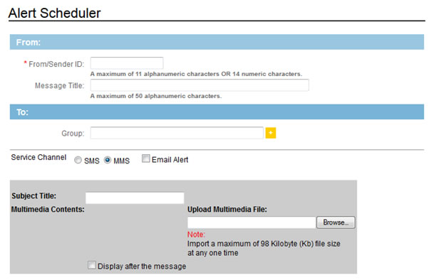 MMS Alert Scheduler